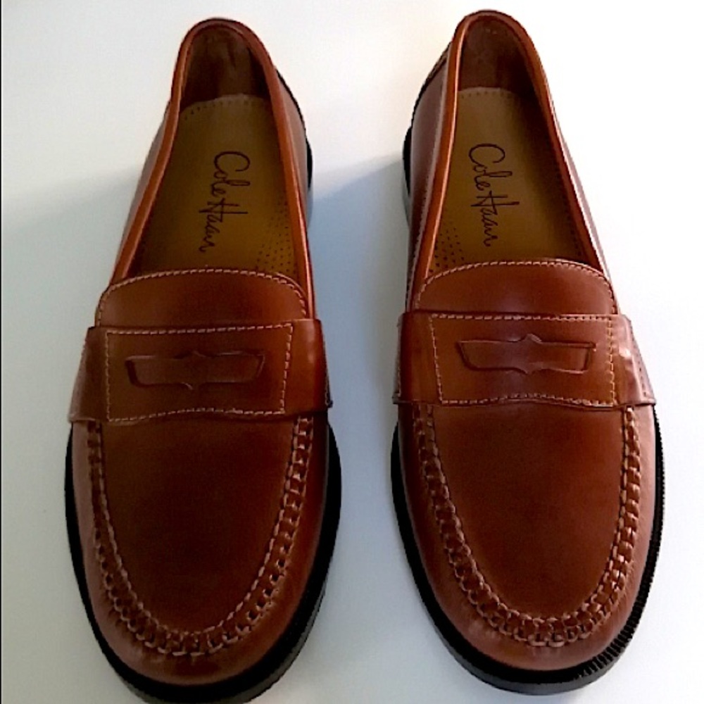 COPY - Cole Haan Douglas Saddle Tan Lea Mens Loafers size 10